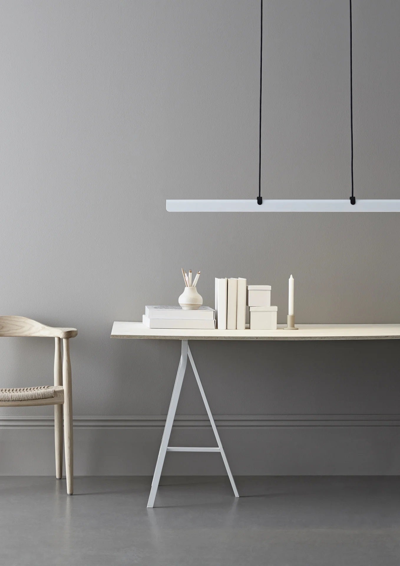 Fold L118 antracit/hvid langbordspendel