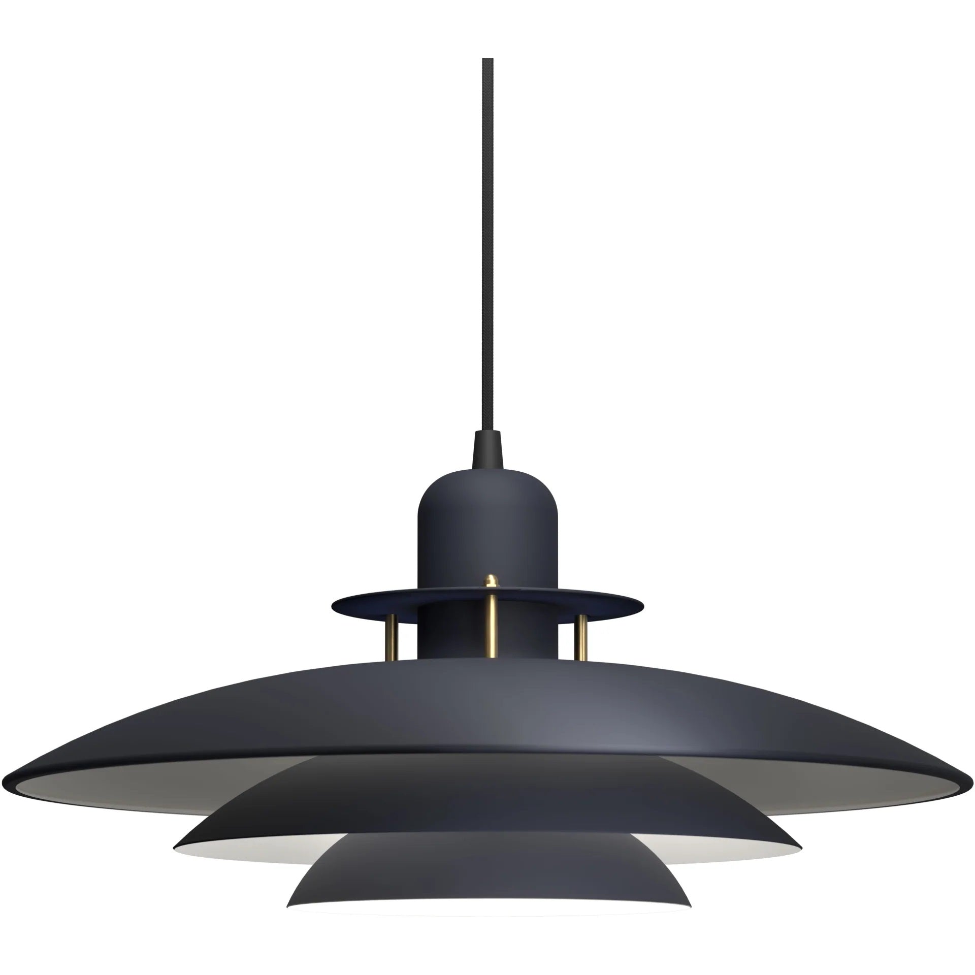 Primus I mørk denim/messing pendel