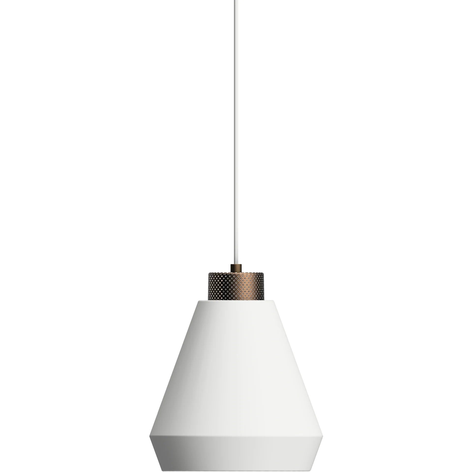 Edge Ø25 mat hvid/bronze pendel