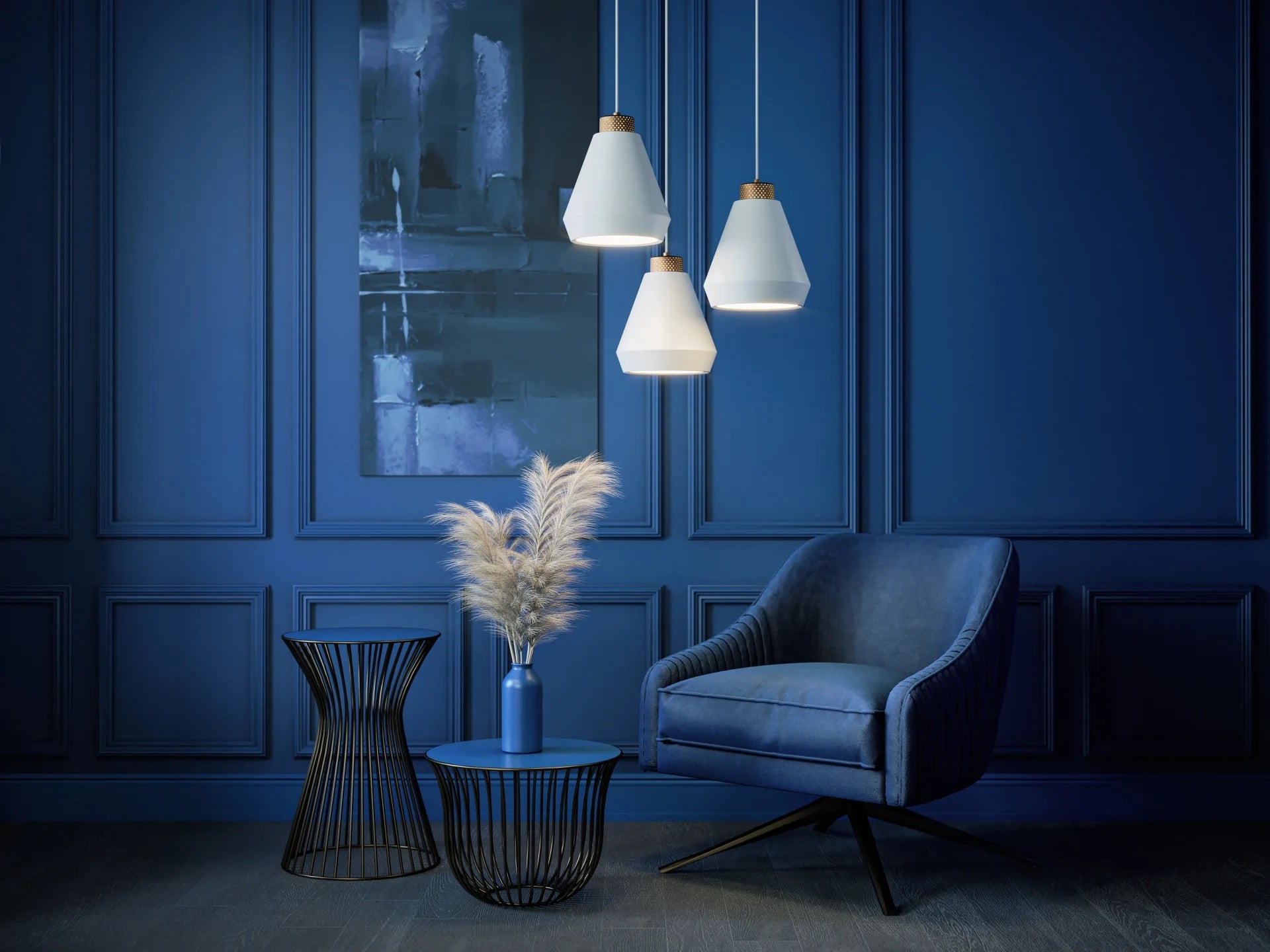 Edge Ø25 mat hvid/bronze pendel