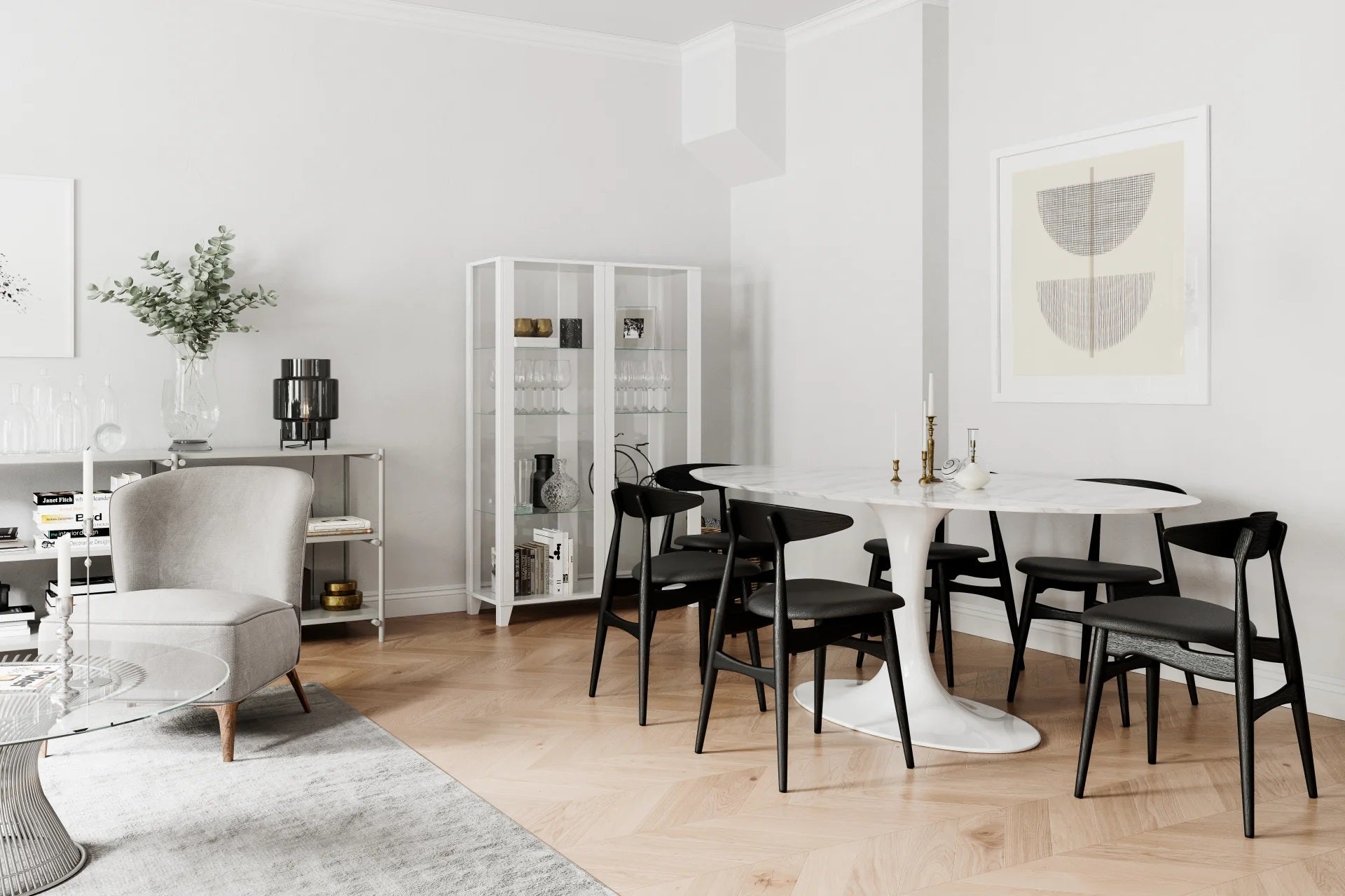 Ebbot H37 røggrå bordlampe