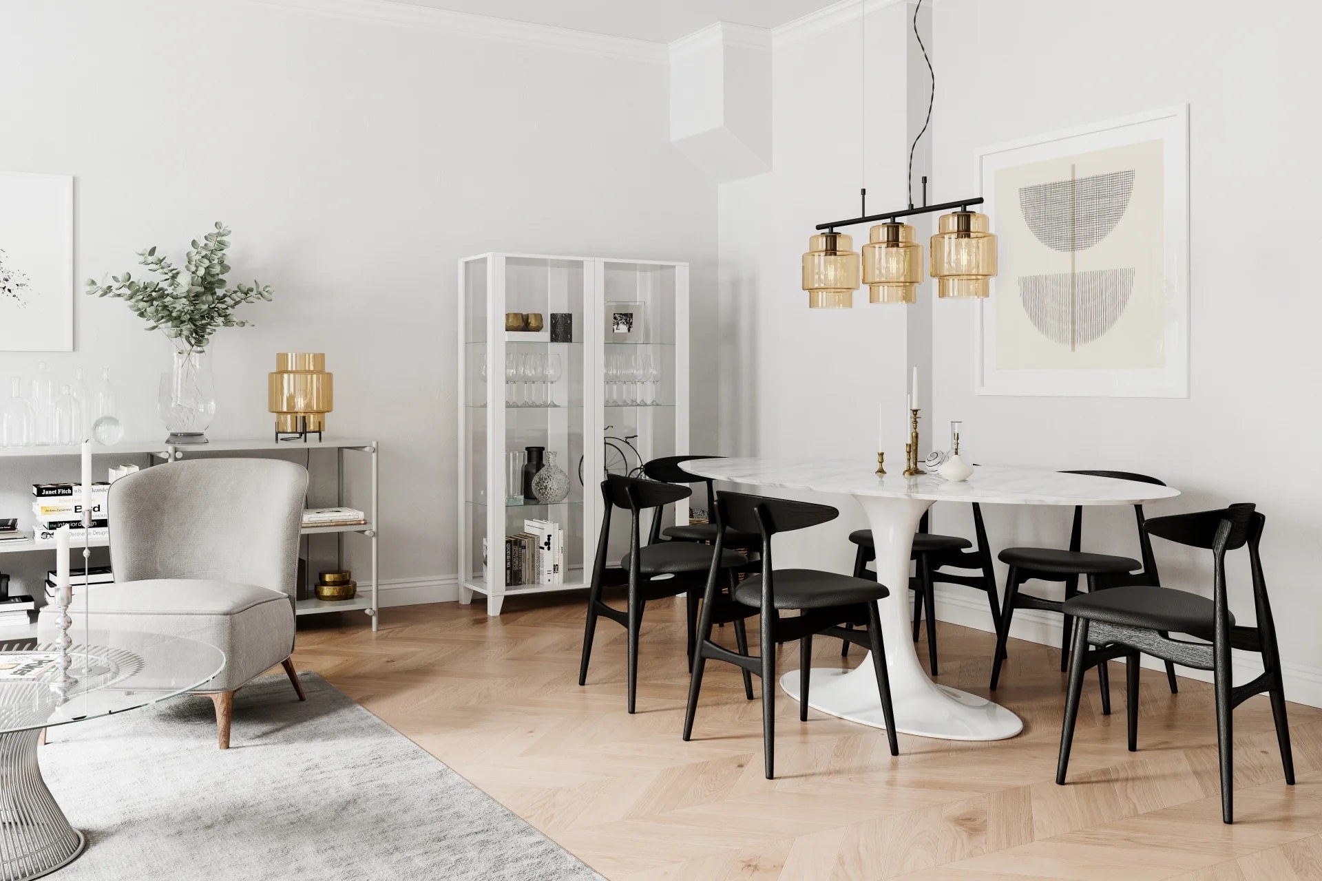 Ebbot H37 amber bordlampe