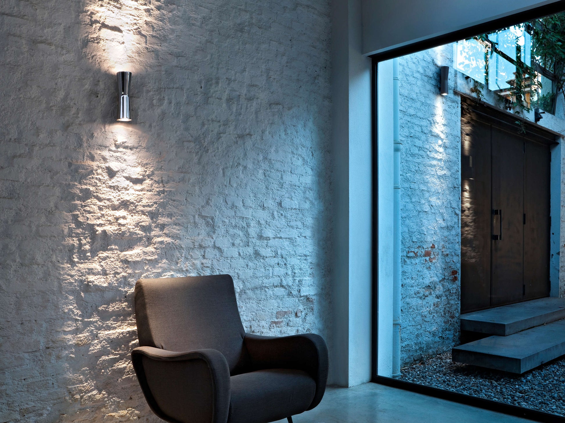 Clessidra 20°+20° grå udendørslampe