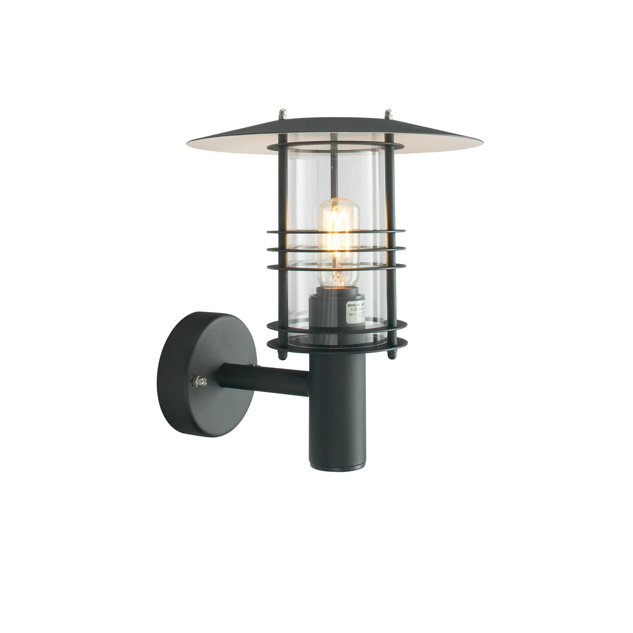 Stockholm 280 sort udendørs væglampe