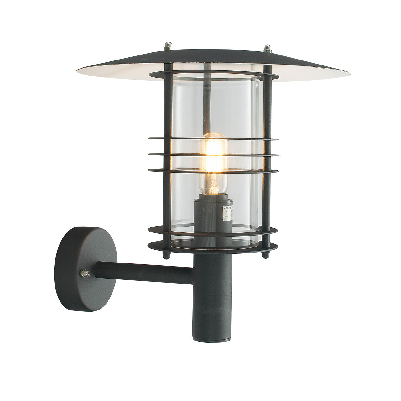 Stockholm 286 Big sort udendørs væglampe