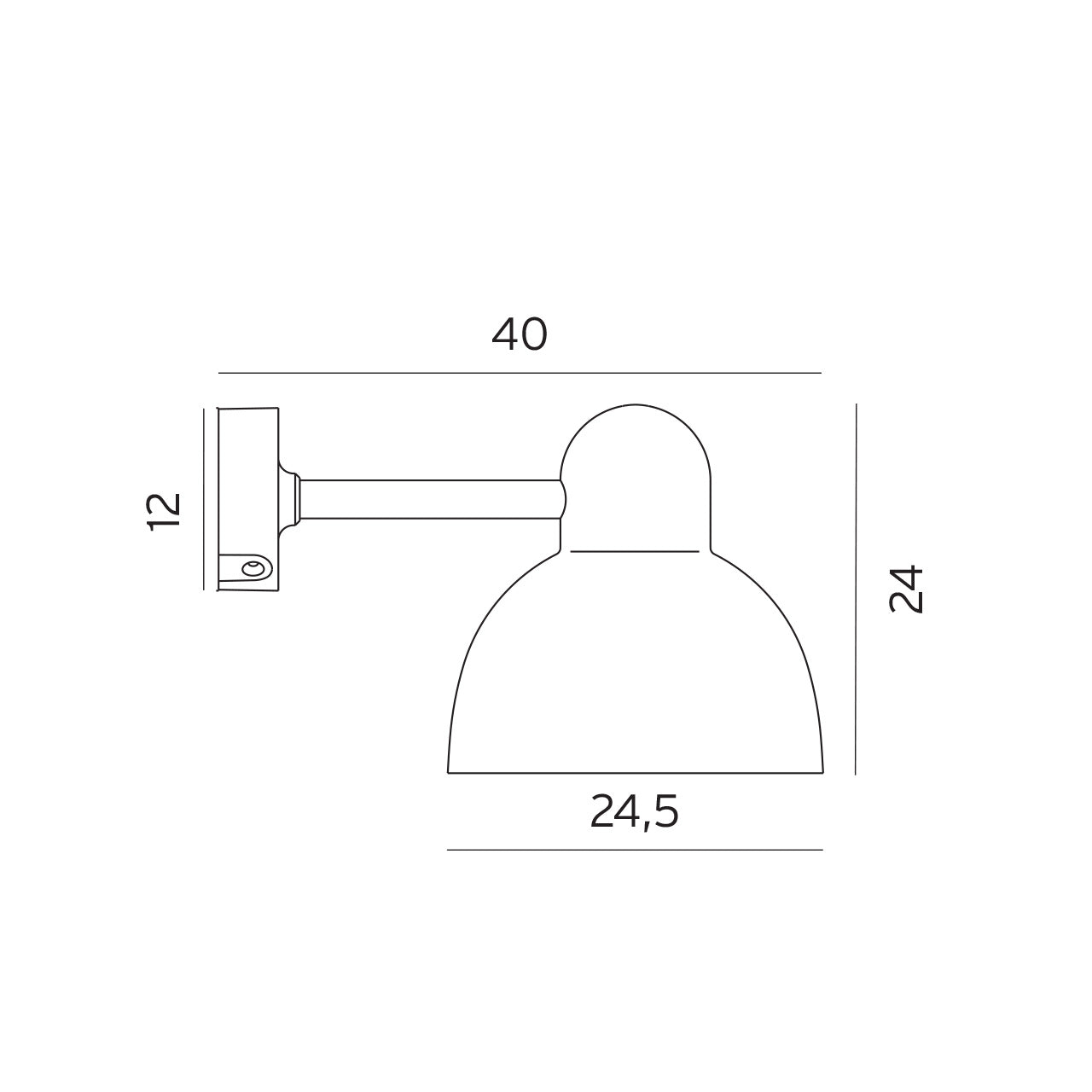 Koster 1912 LED aluminium udendørs væglampe