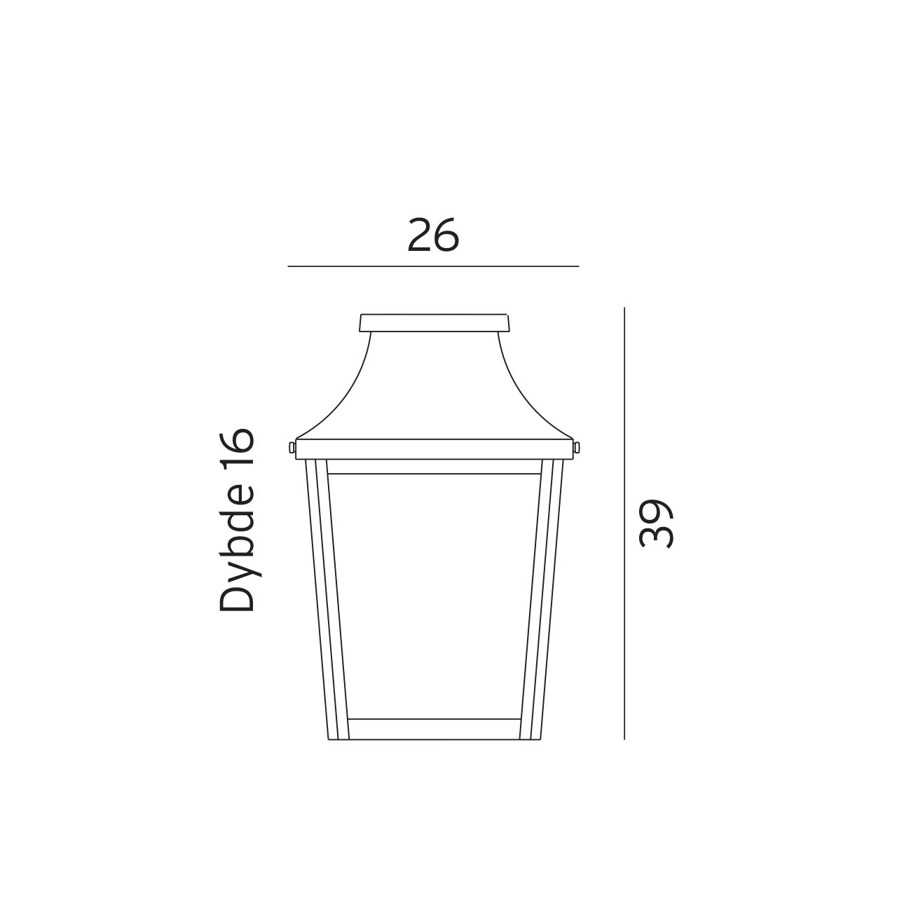 London 497 sort væglampe