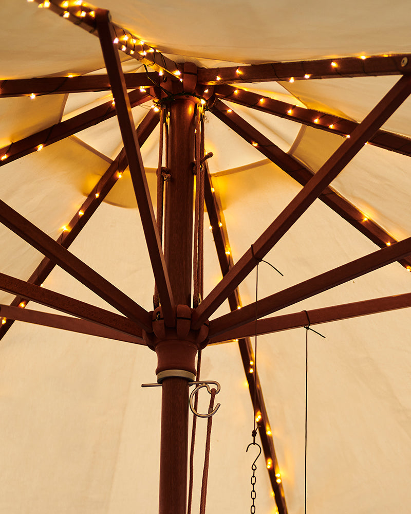 Knirke Solar Parasol 96 LED Sølv