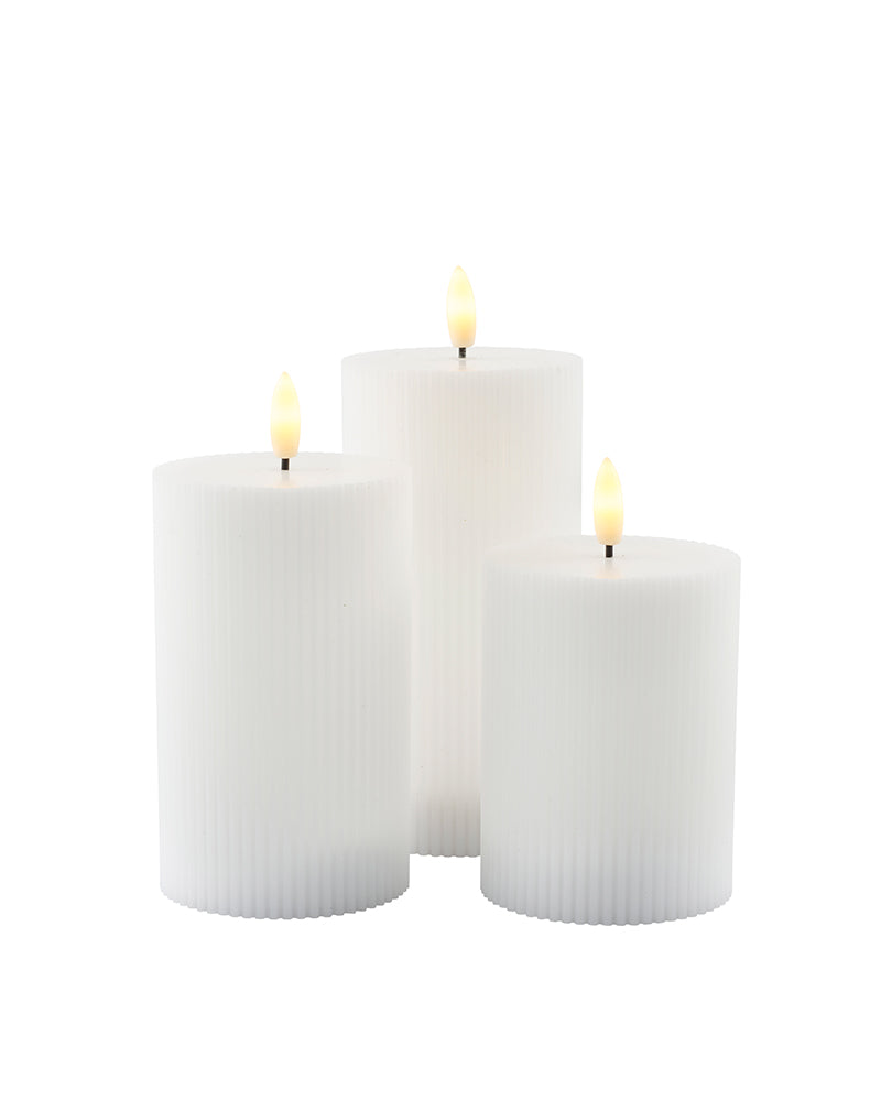 Smilla Genopladelig Sæt 3 stk Ø 7,5 cm Hvid