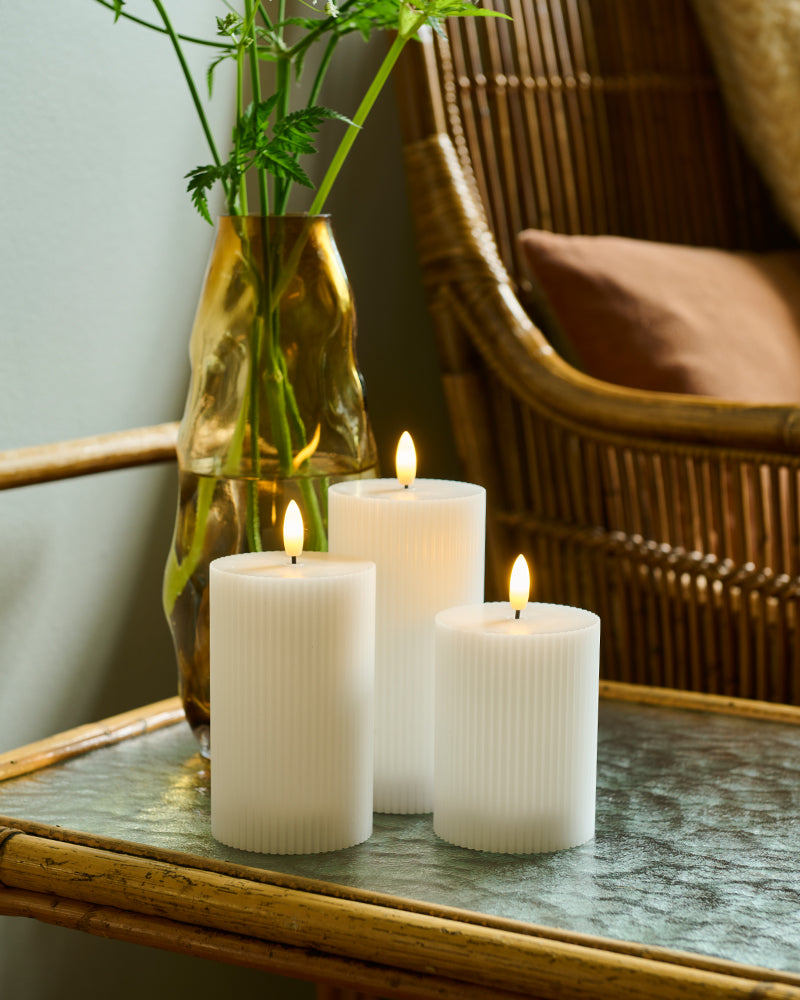 Smilla Genopladelig Sæt 3 stk Ø 7,5 cm Hvid