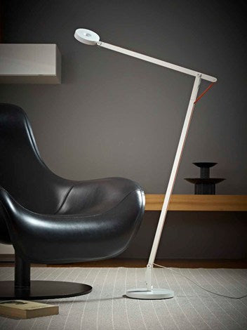 String F1 gulvlampe hvid/orange