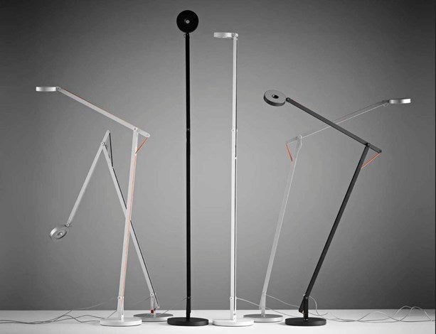 String F1 gulvlampe hvid/sort