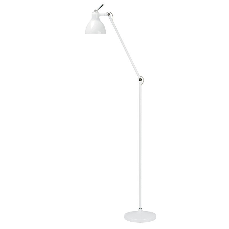 Luxy gulvlampe hvid med mat hvid glas