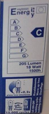 Dura G9 Halogen pære 18W = 23W