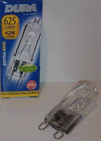 Dura G9 Halogen pære 42W = 55W