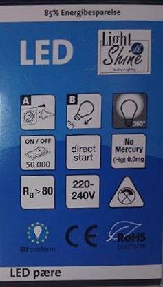 Light Shine LED 6W E27 = 40W