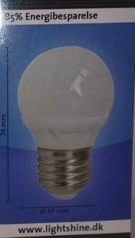 Light Shine LED 5W Krone pære E27 = 40W