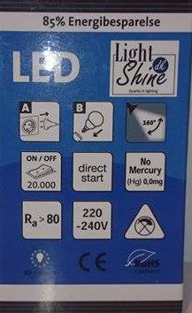 Light Shine LED 5W Krone pære E27 = 40W