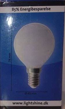 Light Shine LED 3W Krone pære E14 = 25W