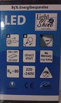 Light Shine LED 3W Krone pære E14 = 25W