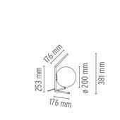 IC Lights T1 Low bordlampe krom