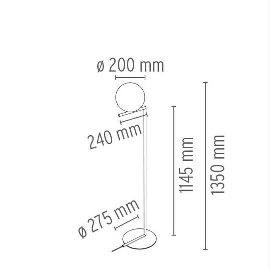 IC Lights F1 gulvlampe messing