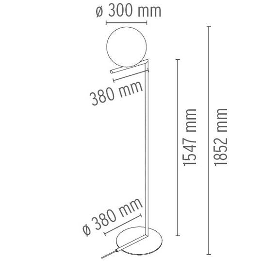 IC Lights F2 gulvlampe messing