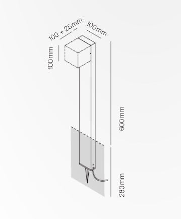 Cube LED m. Spyd Sort