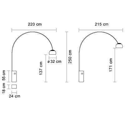 Arco gulvlampe