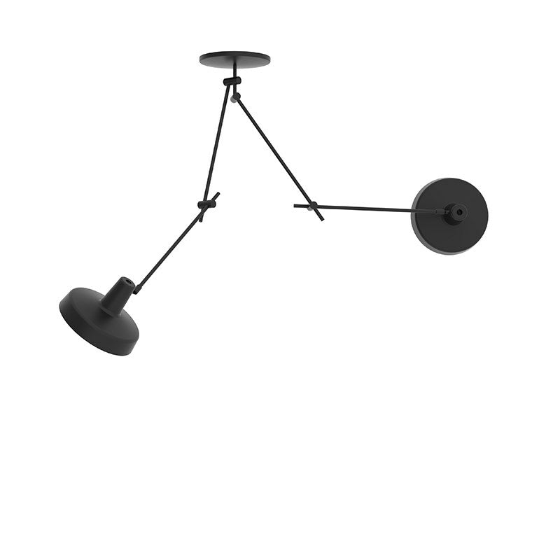 Arigato 2 arme Loftlampe Sort