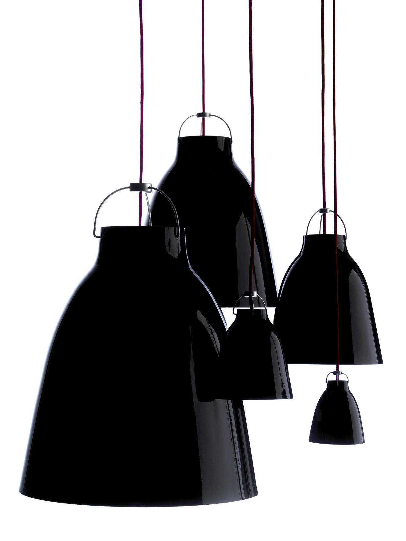 Caravaggio P2 pendel sort/rød