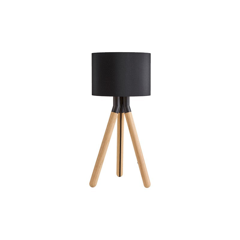 Paso Wood bordlampe Ø25 Eg-sort-sort