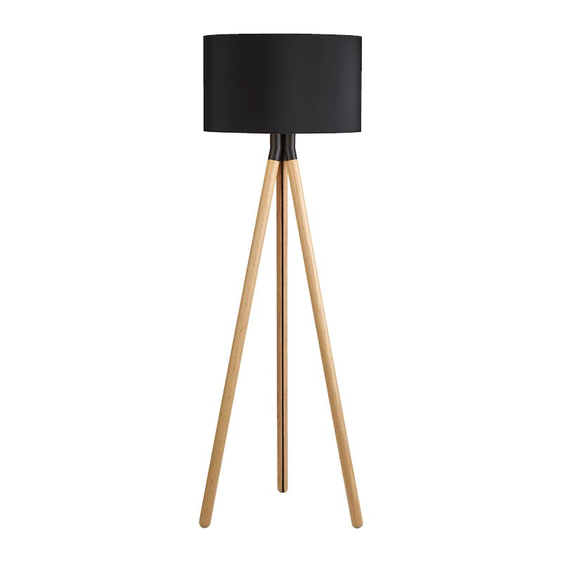 Paso Wood gulvlampe Ø50 Eg-sort-sort