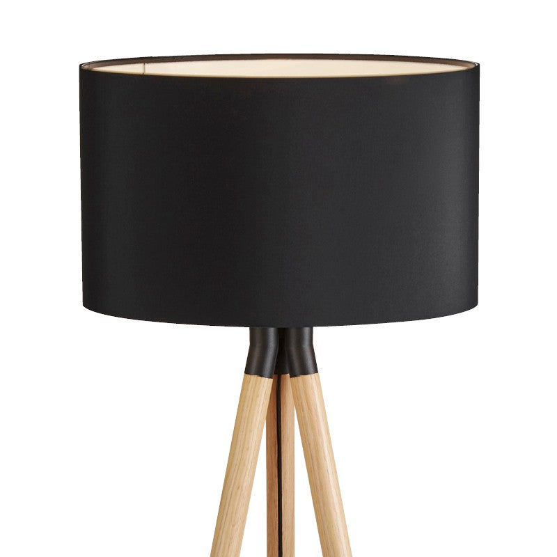 Paso Wood gulvlampe Ø50 Eg-sort-sort