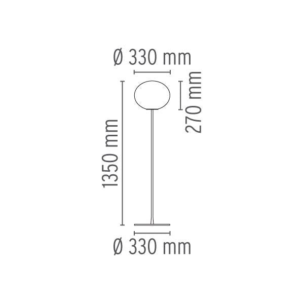 Glo-Ball F1 Gulvlampe Silver