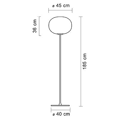Glo-Ball F3 Gulvlampe Silver
