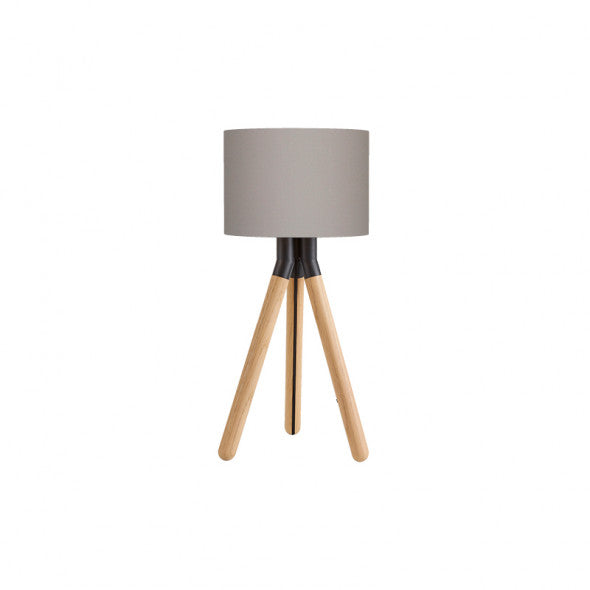 Paso Wood bordlampe Ø25 Eg-sort-grå