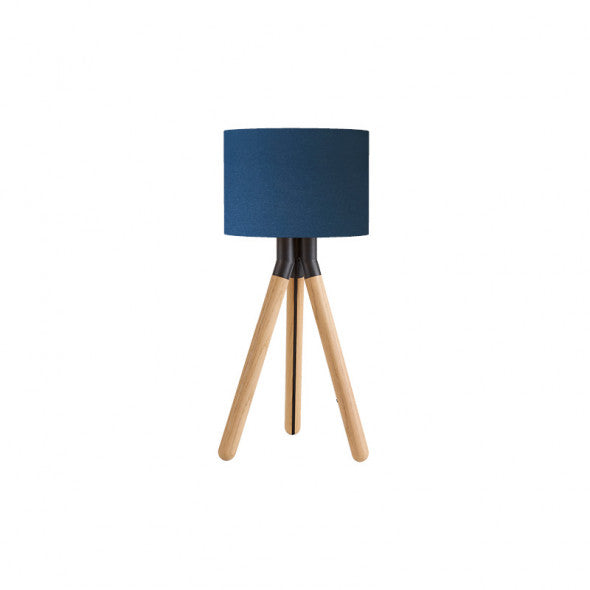 Paso Wood bordlampe Ø25 Eg-sort-petroleumsblå