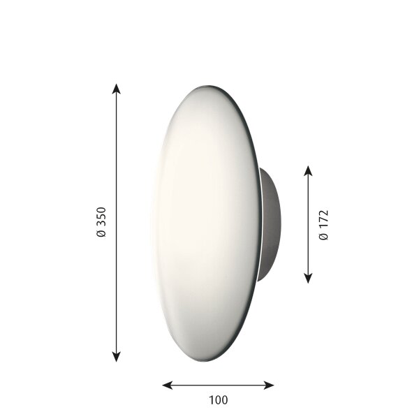 AJ Eklipta Ø350 LED 3000k væglampe