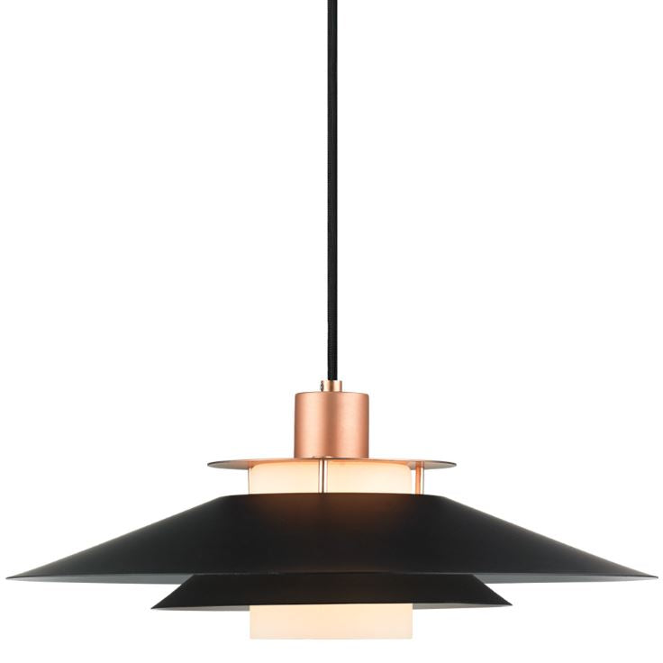 Rivoli pendel Ø40 - Sort/kobber