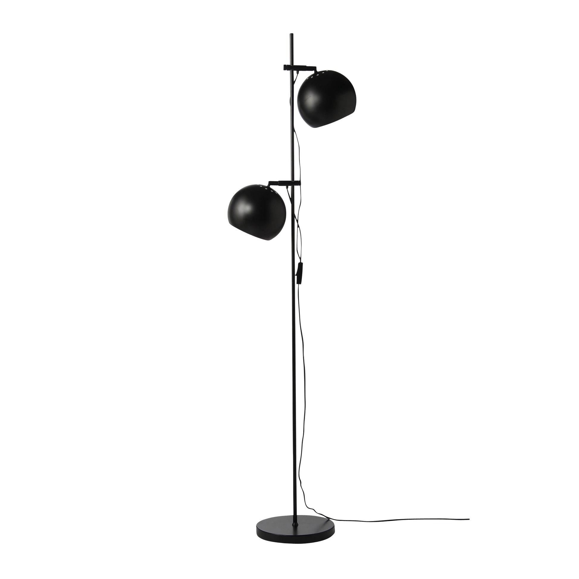Ball Gulvlampe Double Matt Sort