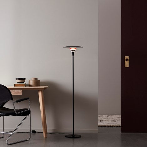 Diablo Gulvlampe Ø30 Mat Sort Blank Rød