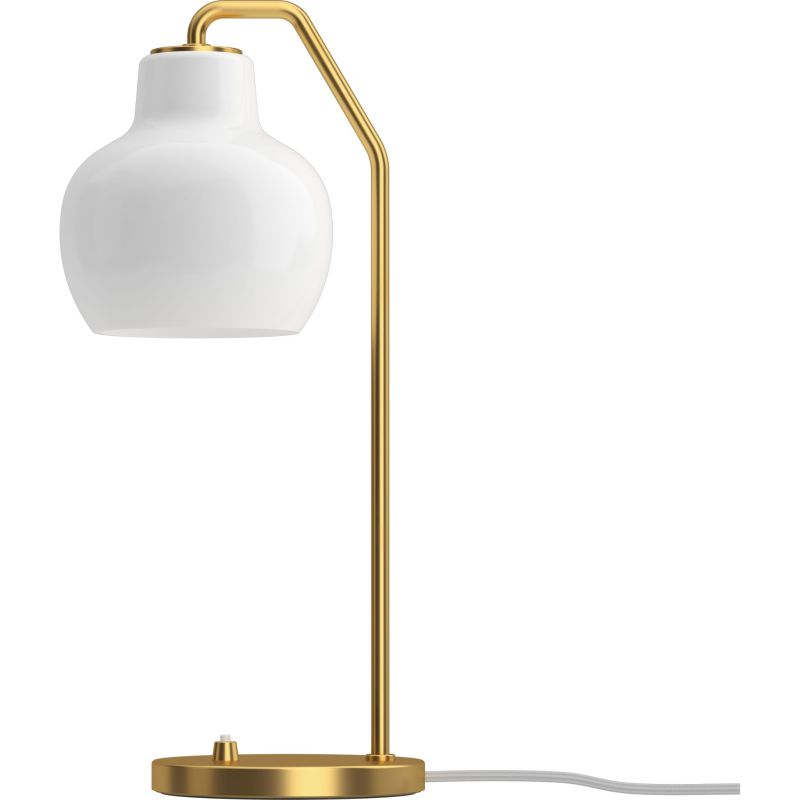 VL RINGKRONE MESSING/OPAL GLAS BORDLAMPE