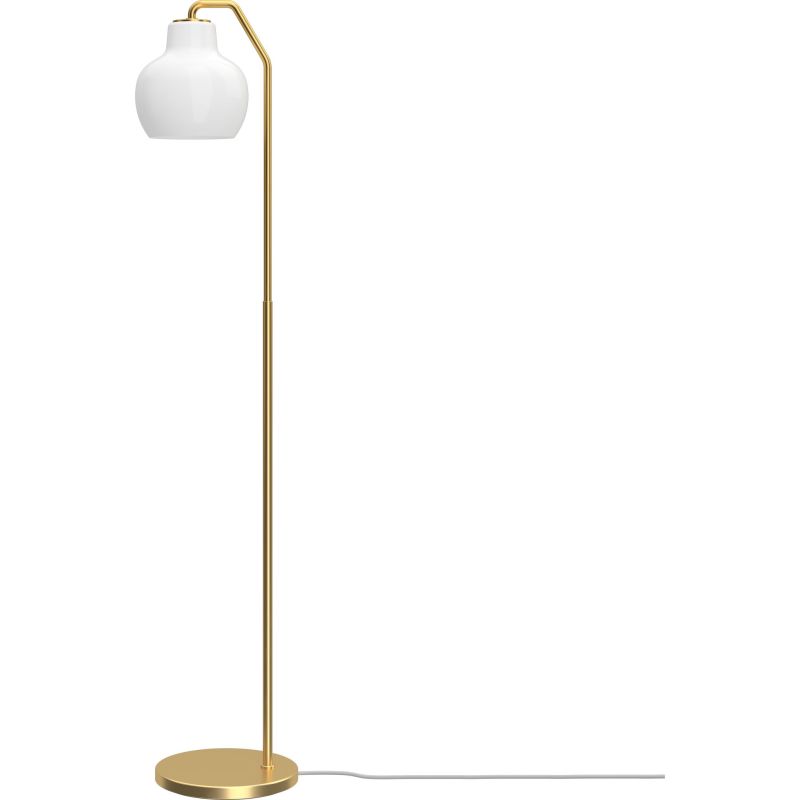 VL RINGKRONE MESSING/OPAL GLAS GULVLAMPE
