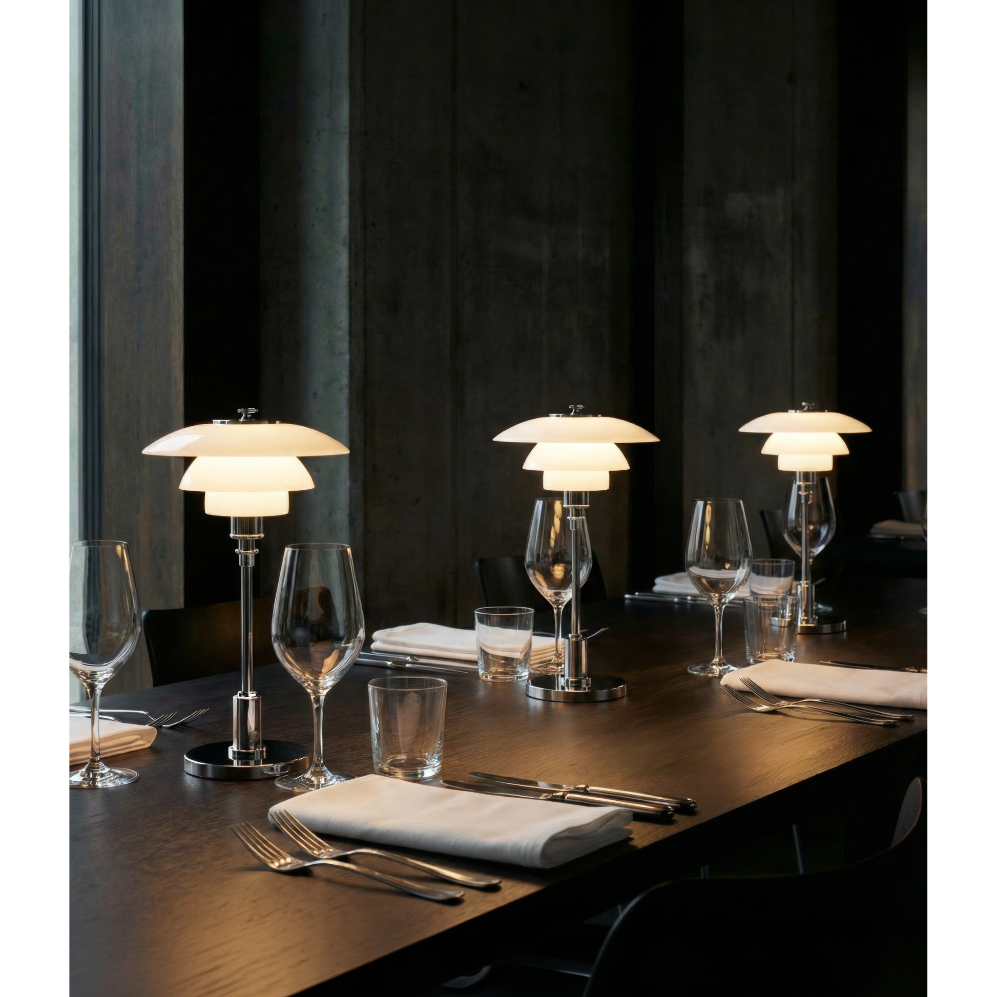 LOUIS POULSEN PH 1/1 LED CHROME PORTABLE LAMPE