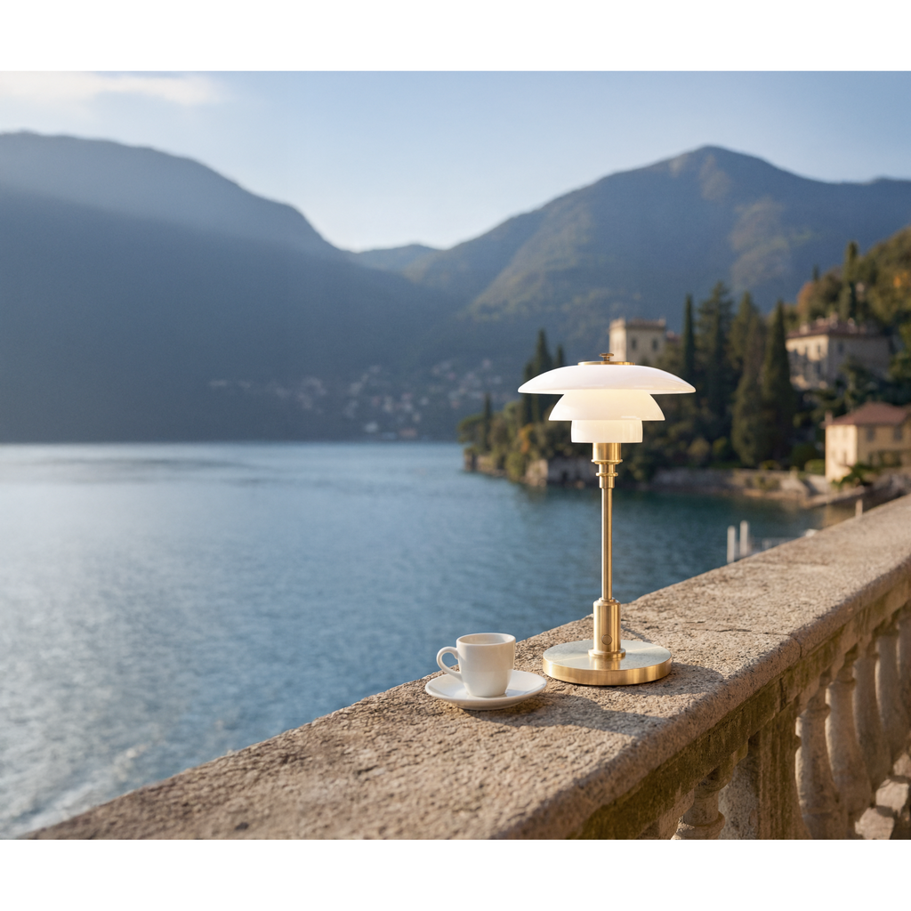 LOUIS POULSEN PH 1/1 LED BRASS PORTABLE LAMPE