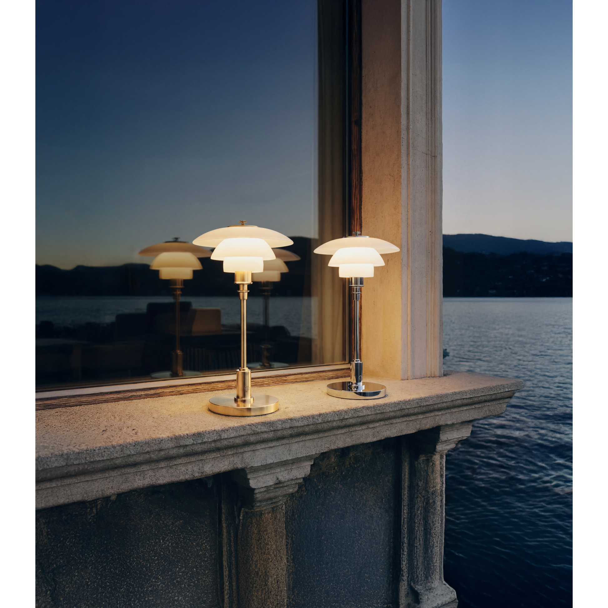 LOUIS POULSEN PH 1/1 LED BRASS PORTABLE LAMPE
