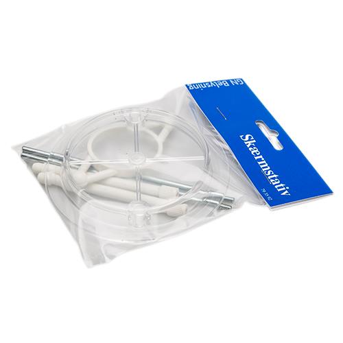 Skærmstativ plast 40mm hvid