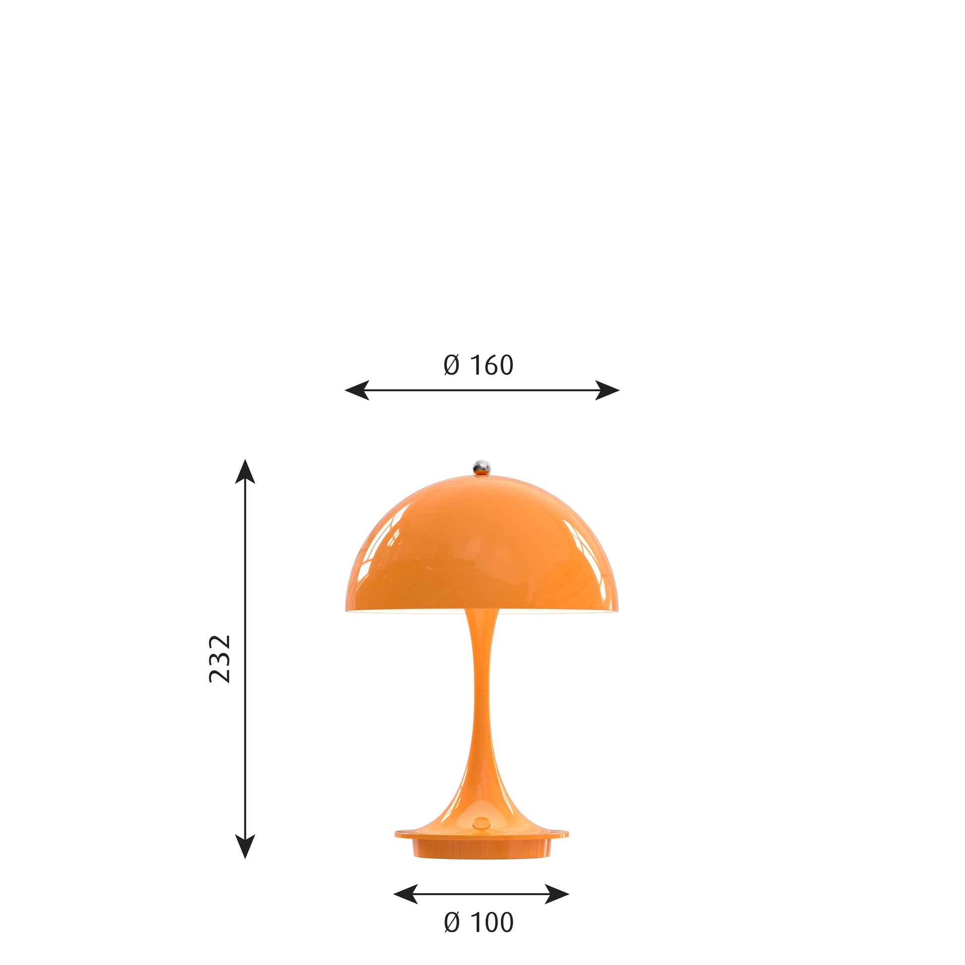 Panthella Portable LED Metal Orange V2