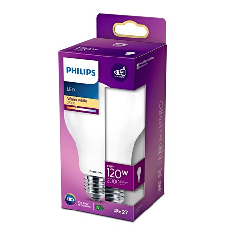 Philips LED E27 13W Glas